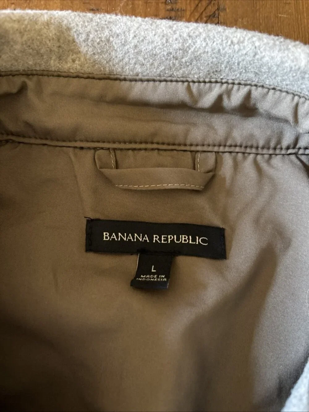 mens banana republic Brown Button Front Jacket Size Large Shacket With Pockets - Picture 4 of 8